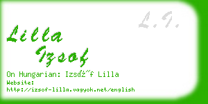 lilla izsof business card